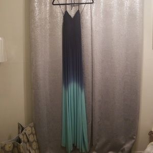 Fully Patted Ombre Maxi Dress